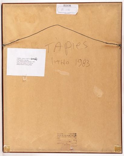 TAPIES, Antonin (1923-2012)
