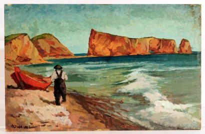 TOMMI, Alberto (1917-1960)
Pierced rock
Oil...