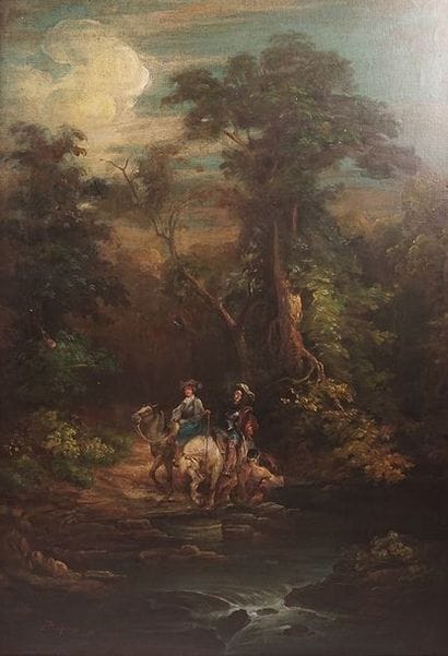 ÉCOLE EUROPÉENE (XXe siècle)
Vers la rivière
Huile...