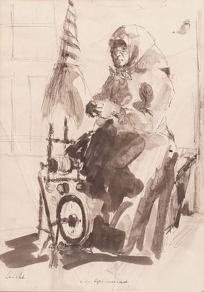 LEICHT, Sebastian (1908 - 2003)
« Fileuse...
