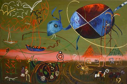 BRUNEAU, Kittie (1929-)
Untitled 
Oil on...