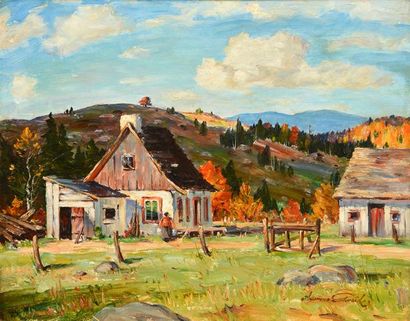 GARSIDE, Thomas (1906-1980)
Farm, Laurentians
Oil...