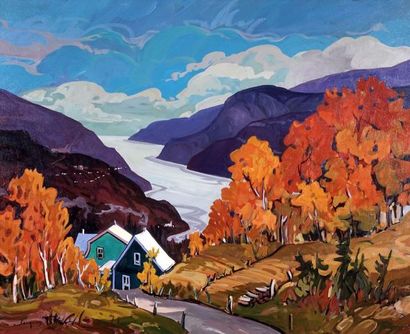 POIRIER, Jacques (1942-)
Fall, Charlevoix
Oil...