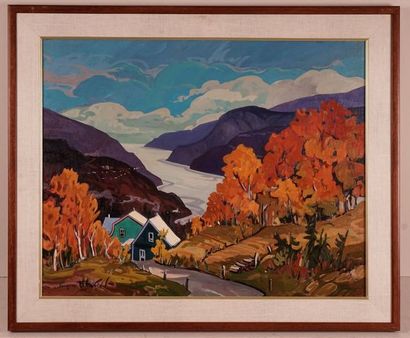 POIRIER, Jacques (1942-)
Fall, Charlevoix
Oil...