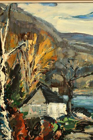 GIUNTA, Joseph (1911-2001) 
Shack, Laurentians
Oil...