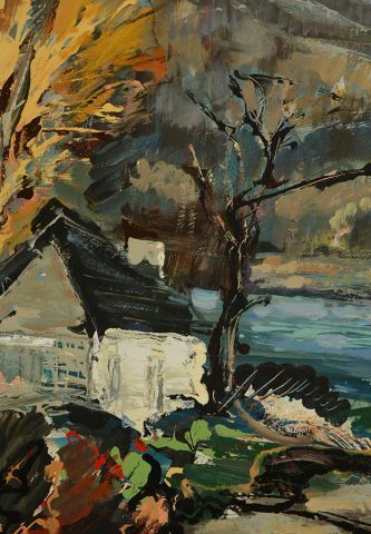 GIUNTA, Joseph (1911-2001) 
Shack, Laurentians
Oil...