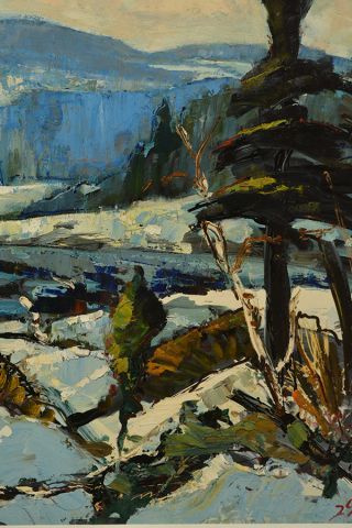 GIUNTA, Joseph (1911-2001) 
Winter, Laurentians
Oil...
