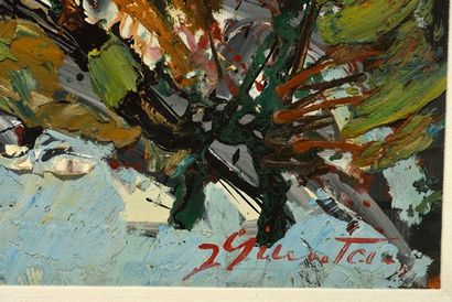 GIUNTA, Joseph (1911-2001) 
Winter, Laurentians
Oil...