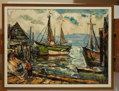 GIUNTA, Joseph (1911-2001) 
Fishermen and...