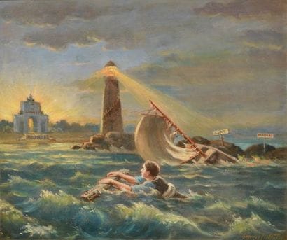 DELFOSSE, Georges Marie-Joseph (1869-1939)
Shipwrecked...