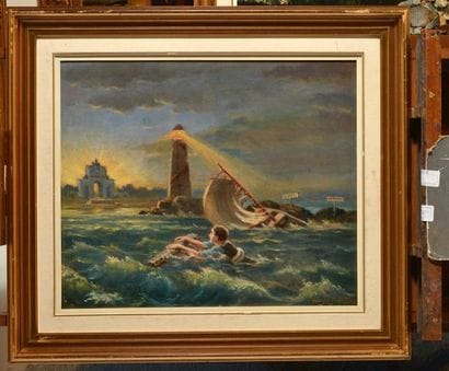 DELFOSSE, Georges Marie-Joseph (1869-1939)
Shipwrecked...