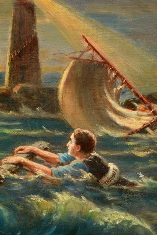 DELFOSSE, Georges Marie-Joseph (1869-1939)
Shipwrecked...
