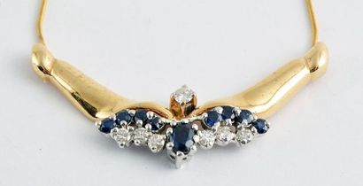 COLLIER OR 14K DIAMANTS SAPHIRS
Collier en...
