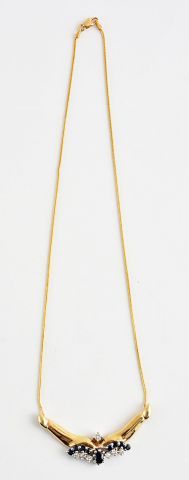 COLLIER OR 14K DIAMANTS SAPHIRS
Collier en...