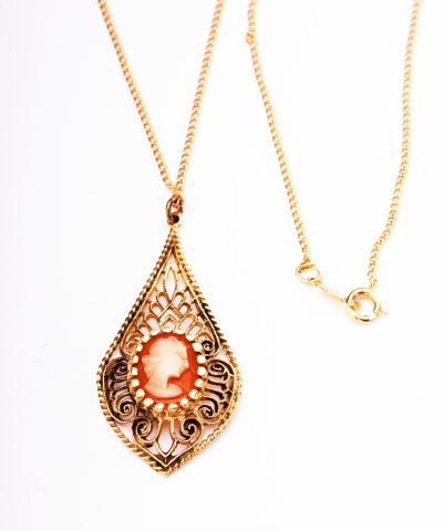 CHAINE PENDENTIF CAMÉ OR 14K
Chaîne et pendentif...