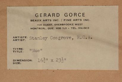 COSGROVE, Stanley Morel (1911-2002)
