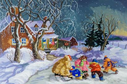 PAQUIN, Pauline Thibodeau (1952-) 
Sans titre
Huile...