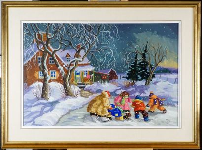 PAQUIN, Pauline Thibodeau (1952-) 
Sans titre
Huile...