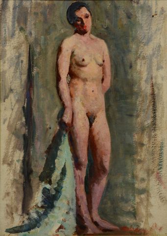 BEAU, Henri (1863-1949)
Sans titre - Nu debout
Aquarelle
Signée...