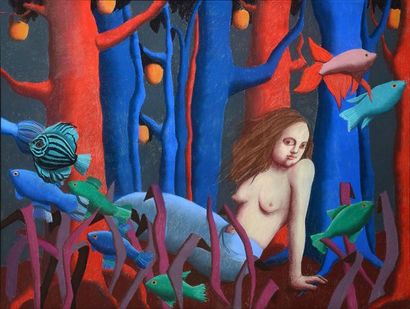 SCOTT, Louise (1936-)
La petite sirène
Pastel
Signée...
