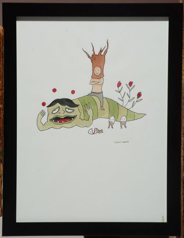 DZAMA, Marcel (1974-)
Enfant et limace
Aquarelle...
