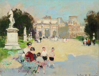 HERVÉ, Jules René (1887-1981)
Au parc, Paris
Huile...