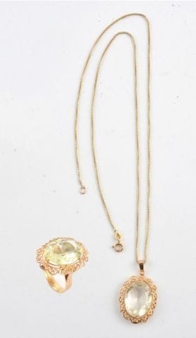 PARRURE OR 14K QUARTZ
Ensemble en or jaune...