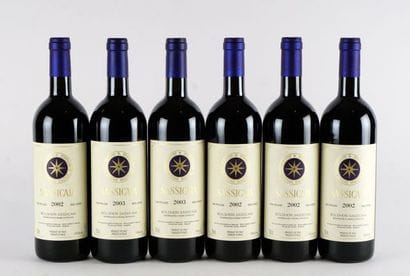 Sassicaia 2002 2003 - 6 bouteilles