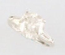 Bague en platine sertie d'un diamant de taille...