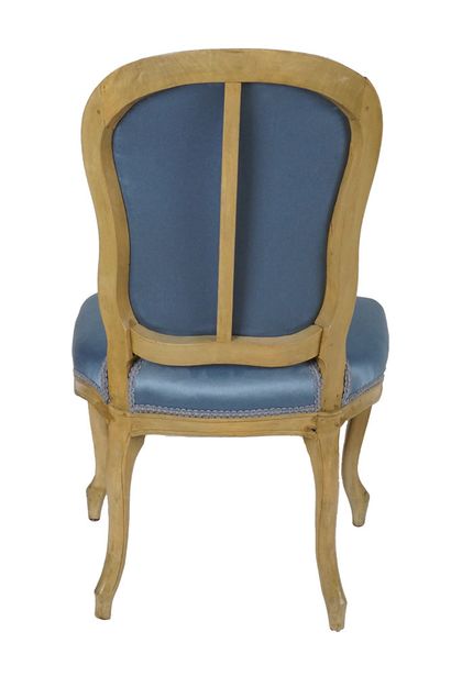 Louis XV period chair in natural wood, rests...