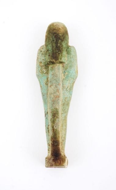 Five Egyptian funerary statuettes (Shabtis),...