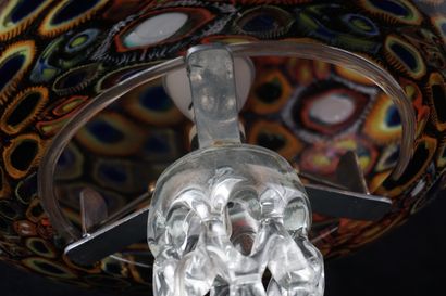 Large MURANO lamp with MILLEFIORI globe which...