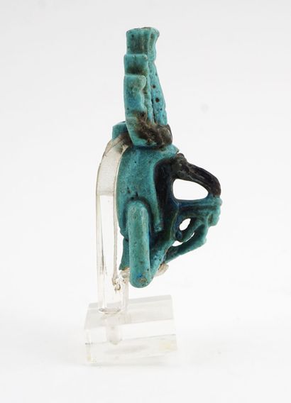Fragmented faience amulet of the Egyptian...