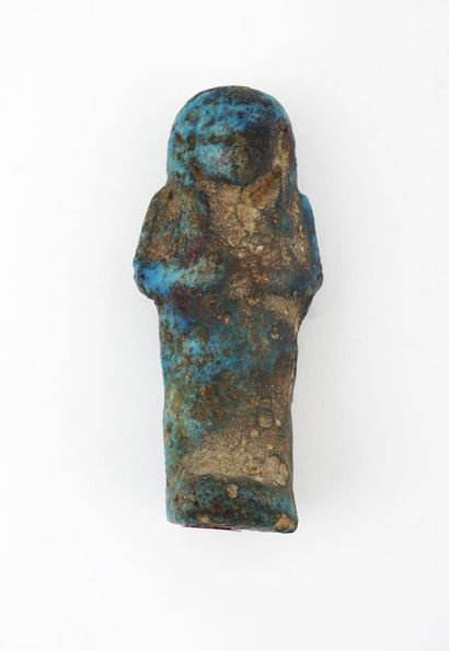 Five Egyptian funerary statuettes (Shabtis),...