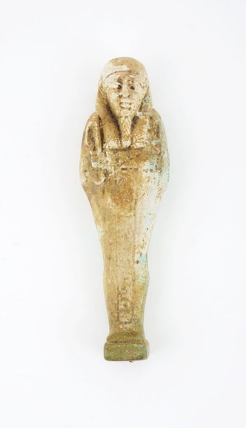 Five Egyptian funerary statuettes (Shabtis),...
