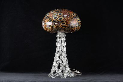 Large MURANO lamp with MILLEFIORI globe which...