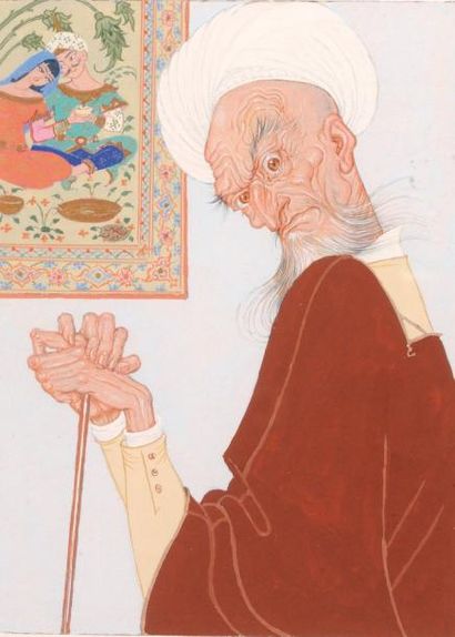 MAK, Paul (1891-1967)
Mollah méfiant Gouache...