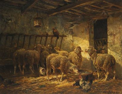 JACQUE, Charles Emile (1813-1894)
Bergerie...