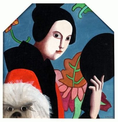 SCOTT, Louise (1936-2007)

Geisha and dog

Oil...