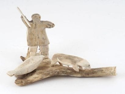 INUIT SCHOOL (20th c.)

On the Hunt

Bone...