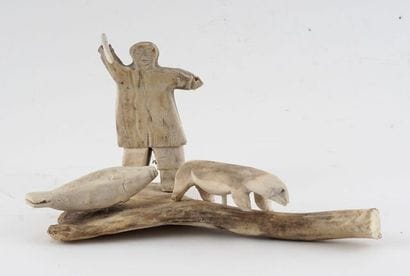 INUIT SCHOOL (20th c.)

On the Hunt

Bone...