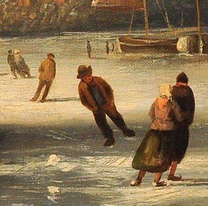LEICKERT, Charles (1816-1907)
Scène d'hiver...