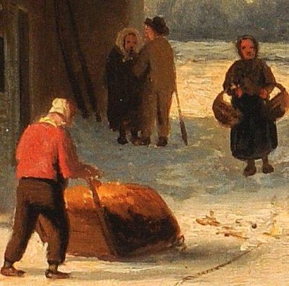 LEICKERT, Charles (1816-1907)
Scène d'hiver...