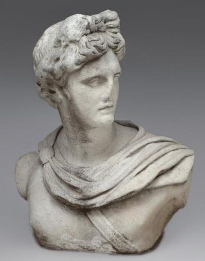 ÉCOLE ITALIENNE XIXème
Buste en marbre blanc...