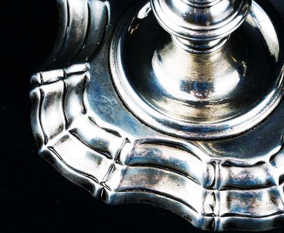 Paire de chandeliers anglais, fin XIXe début...