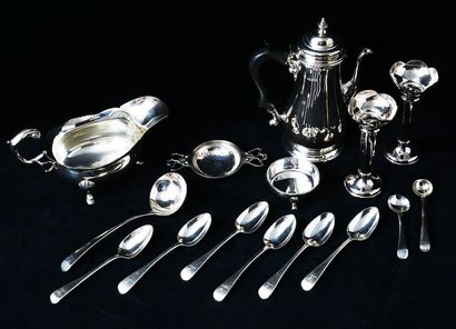 Lot de pièces en argent sterling anglais...