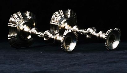 Paire de chandeliers anglais, fin XIXe début...