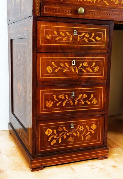 Rare bureau cylindre d'époque Charles X en...