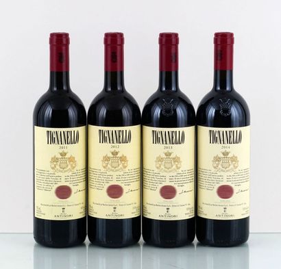 Tignanello 2011, 2012, 2013 2014 - 4 bou...