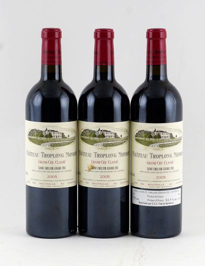 Château Troplong Mondot 2005 - 3 bouteil...